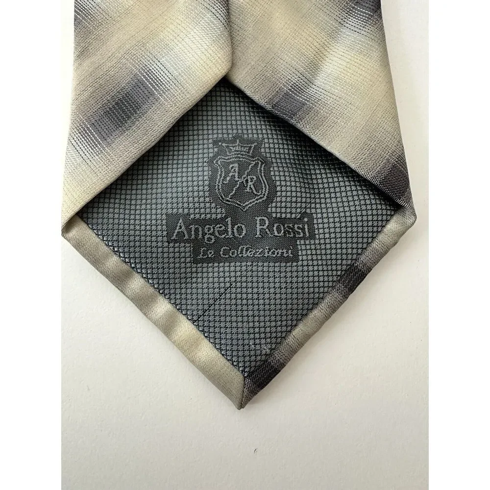 Angelo Rossi Mens Tie Microfiber Designed In Italy Gray‎ Corpcore Classic